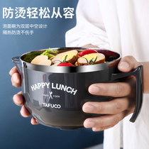 Japan Tai Fu Gao 304 stainless steel instant noodle bowl fast food Cup student with lid bowl lunch box office worker Lunch Box Portable