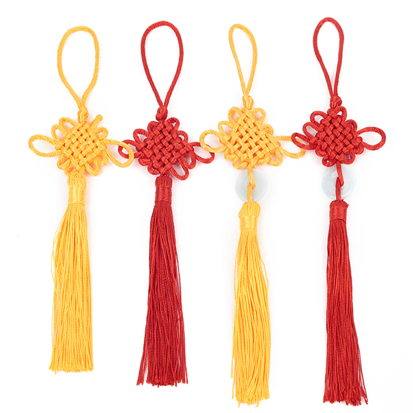 Chinese Knot Ornaments Small Pendant Small Decoration Spring Festival New Year Red Lucky Knot Gift Fringe Tape Tassel