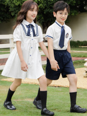 детская форма 幼儿园园服夏装英伦学院风小学生班服夏季毕业照六一儿童校服套装