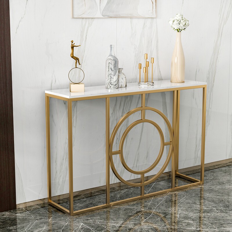 Nordic Marble Xuanguan Table Leaning Against Wall New Chinese Xuan Guan Cabinet Strip Case Several Narrow Strip Table Light Extravagant and Luxurious Kantai