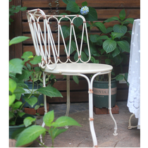 French iron vintage old leisure table and chair outdoor garden chair dining table coffee table and chair homestay photography props