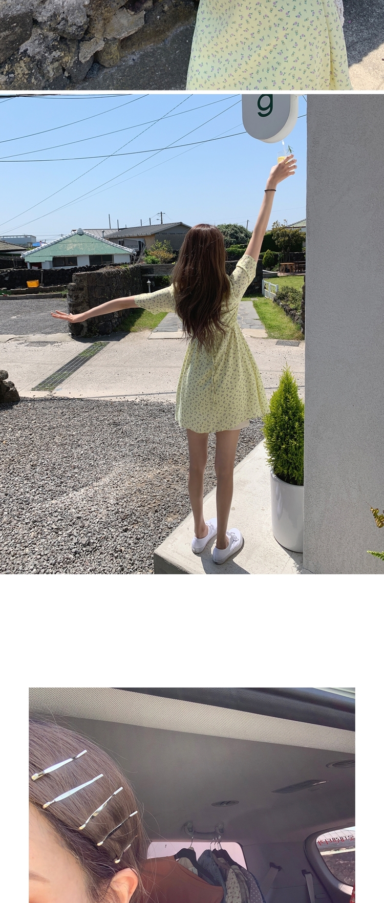 "Fairy Ann" Hàn Quốc mua quần áo của phụ nữ Mộc Lan. Có thể chiếc váy hoa nhỏ tươi - Váy eo cao váy ôm body