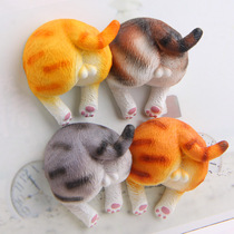 (Color home) cat ass egg cartoon creative three-dimensional magnetic buckle refrigerator paste magnet magnet