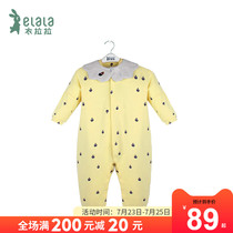 Yilala baby one-piece girl double cotton romper climbing clothes Boy foreign style baby spring and autumn clothes 0-1 years old
