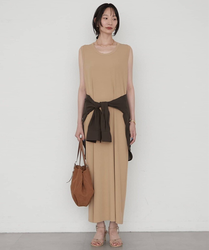 26Th Autumn New Collection Japanese Style Pure Original Simple Fashionable Elegant Round Neck Loungedres Casual Dress