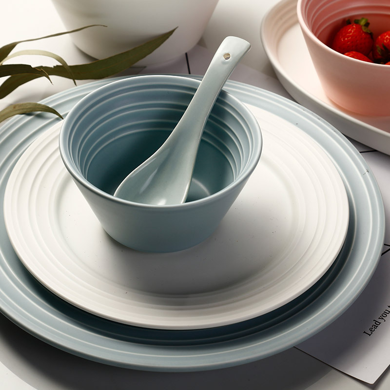 North house ceramics ceramic bowls Nordic household utensils to eat noodles in soup bowl of rice bowl dish dishes suit plate