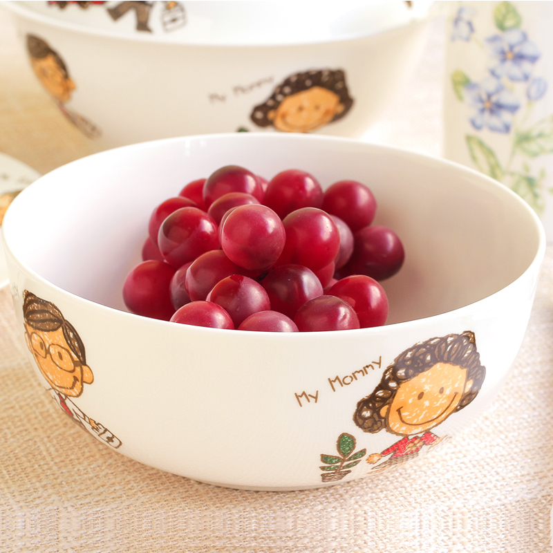 Cartoon ceramic bowl big rainbow such as to use the home has children eat bowl bowl creative ceramic bowl bowl of move