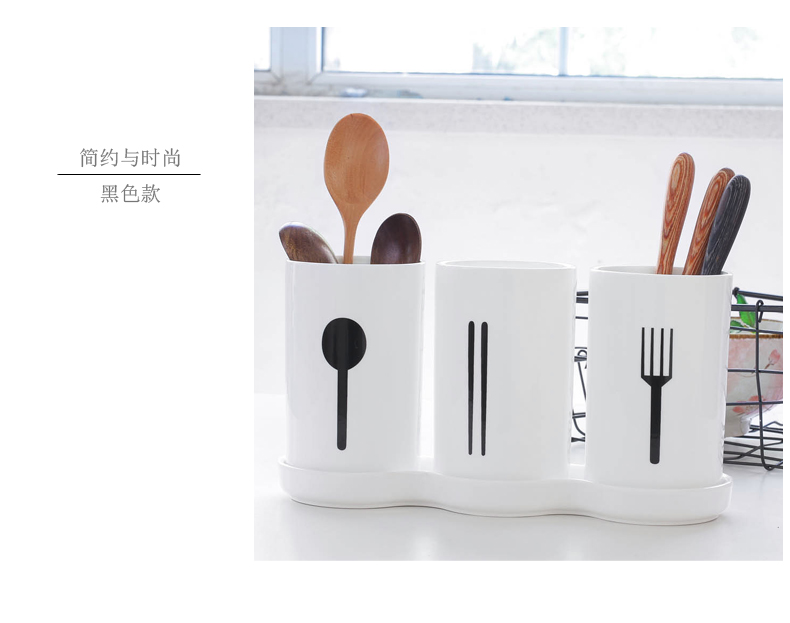 The Original multifunctional Japanese ceramic tube chopsticks chopsticks cage binocular drop a knife and fork the receive a case of chopsticks barrels