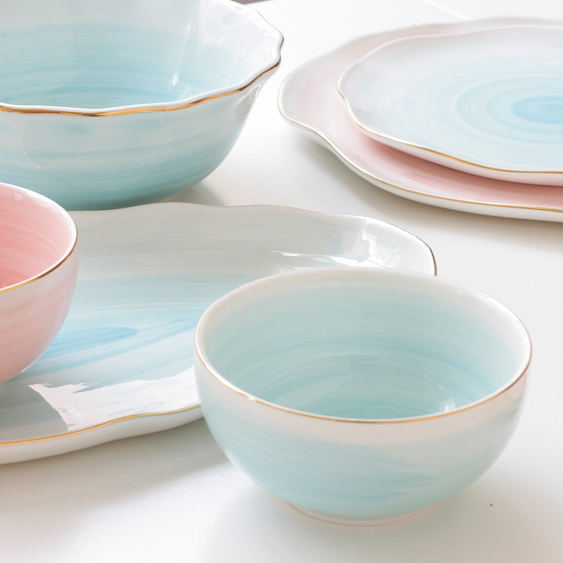 North house ceramics nebula Japanese ceramics tableware bowls plates free combination steak dish dish of rice bowls of soup bowl