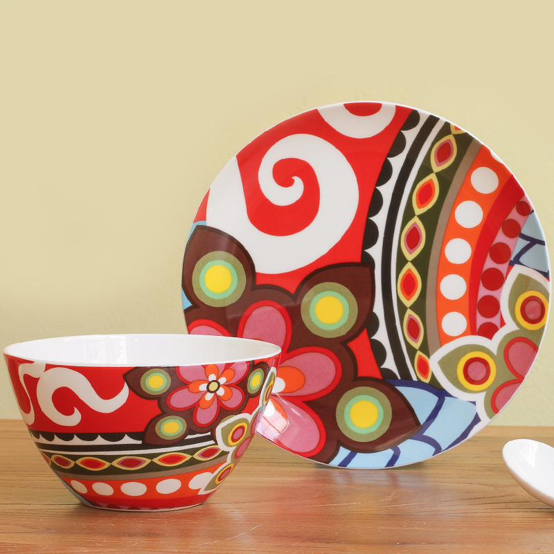 North house ipads porcelain tableware ceramics export France/disc beefsteak plate pudding bowl dish plate/ceramic plate suit