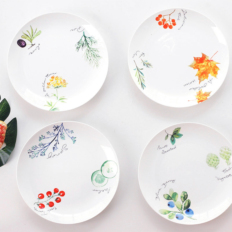 Ceramic tableware pasta steak plate of western dishes creative breakfast fruit dish dish dish tray plates