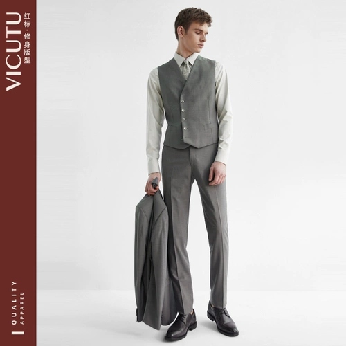 Шерстяной комфортный жилет, пиджак классического кроя, облегающий крой