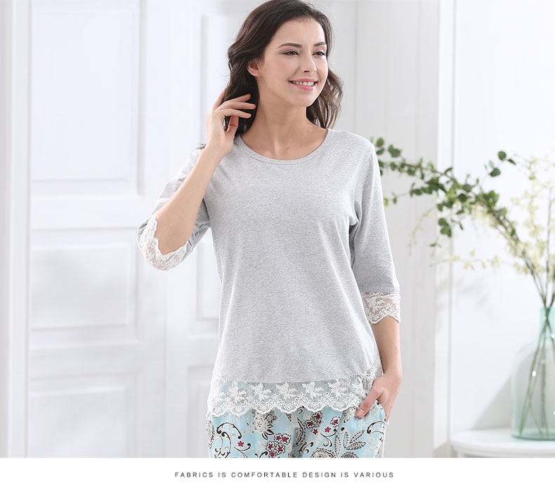 Pyjama pour femme à manchon moyen - Ref 2992949 Image 14