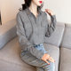 French gentle niche chic top Korean style early autumn long-sleeved retro plaid shirt women's design Hong Kong style shirt