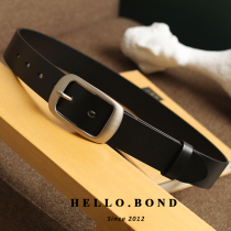 2022 new womens leather belt top layer cowhide light luxury all-match belt womens wide decorative coat jeans belt