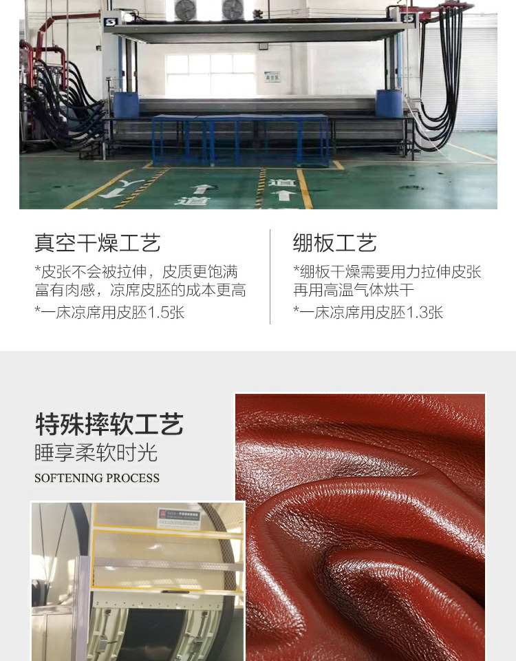 水星出品 百丽丝家纺 意大利头层牛皮凉席 图12