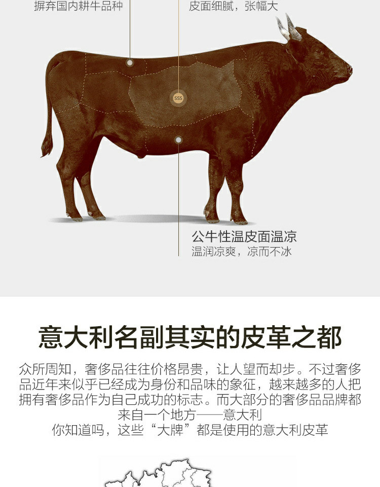 水星出品 百丽丝家纺 意大利头层牛皮凉席 图6