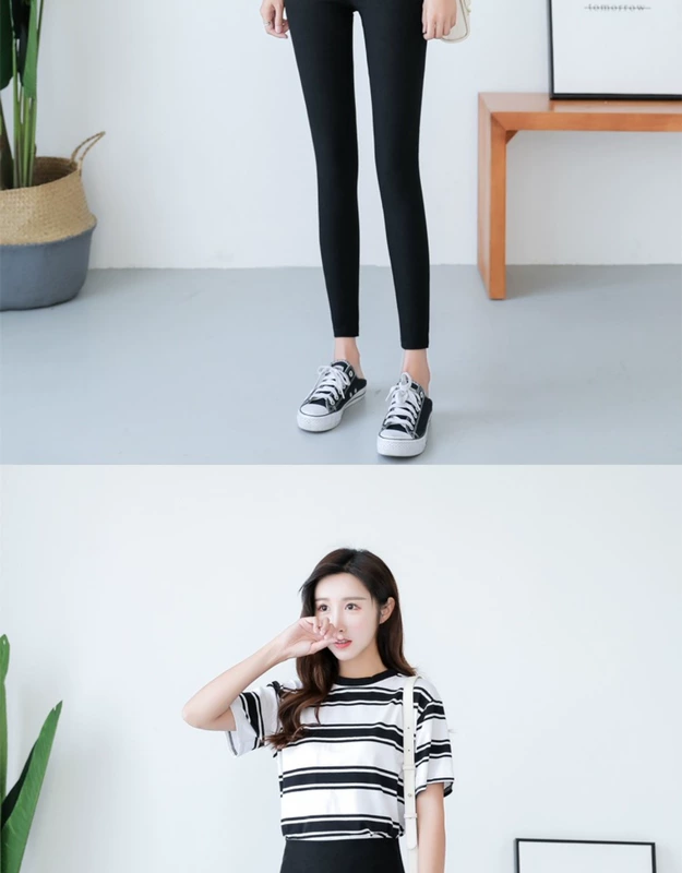 Cộng với quần legging nhung dài cạp cao quần cạp cao cạp cao siêu dài quần nữ dài xuân thu đông size lớn