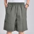 Siêu béo chất béo 佬 quần short cộng với chất béo cộng với size quần rộng cho nam giản dị cha trung niên nhiều túi năm quần sịp nam Quần short