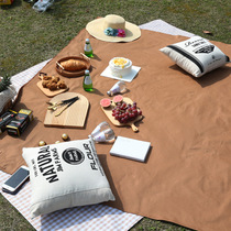 INS picnic mat picnic net red canvas caramel coffee white spring outing outdoor lawn camping moisture-proof mat