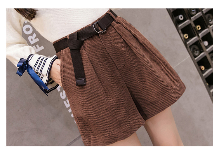 Quần short nữ mùa thu đông 2018 mới mặc rộng chân rộng eo cao một kiểu chân to size thon quần short trắng nữ mặc với áo gìquần jean ngắn nữ đẹp