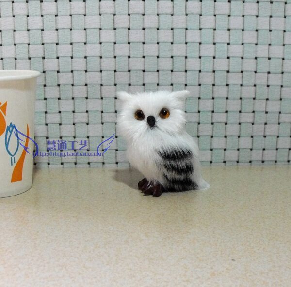 Simulation White Owl Photography Props Handmade Model For