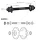 자전거 허브 샤프트 비드 기어 퀵 릴리스 로드 너트 산악 자전거 전방 및 후방 축 베어링 중공 나사 막대 범용