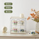 Multifunctional desktop storage box Multi-layer dustproof cosmetic storage cabinet Tea cup holder Figure debris transparent storage box
