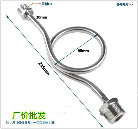 不锈钢表弯 压力表表弯 压力表缓冲管 冷凝管 无缝表弯M20*1.5
