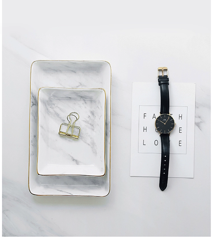 marble tray holding clip and watch