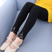 Korean girl leggings new childrens spring and autumn wear pants thin foreign style medium children autumn and winter plus velvet thickened