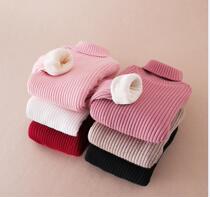 Brand Girl Sweater base shirt Slim Child base shirt High Collar Thickened Knitted Sweater