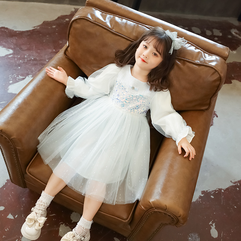 Children's spring princess net yarn dress 2022 Spring dress for the Yangtse sequel dress Girl love a Socean dress fluffy dress