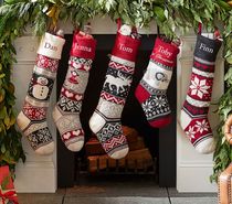 Foreign trade Large size Logo Christmas Sox gift bag knit Christmas decorations Sox pendant Stockings