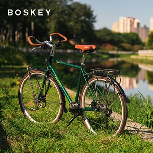 Boskey Unbied Overlander Global Long -Distance Синьяновая стальная стальная стальная стальная стальная стальная ретро велосипеды