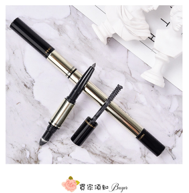 Thái Lan Mistine3D stereo lông mày bút chì nhuộm lông mày kem ba trong một không thấm nước không tẩy trang chì kẻ mày the face shop
