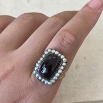 9 4 Garnet Ono Bead Ring