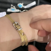 3 19 (Legendary) Diamond Gold Leather Soft Bracelet