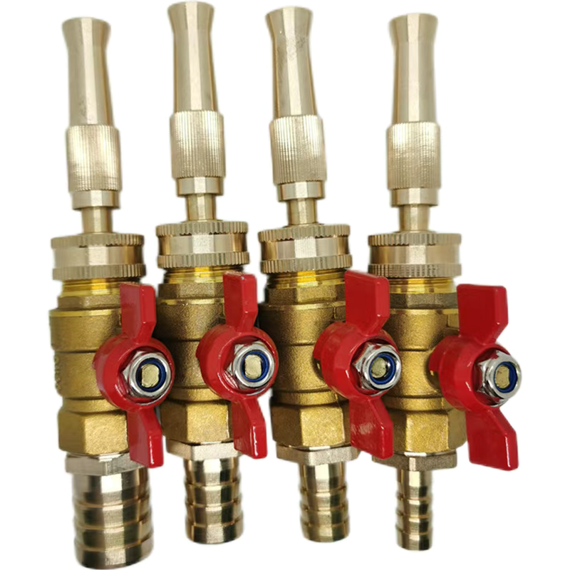 Wash water gun nozzle high pressure home spray gun powerful tap water multi-functional copper direct spray gun head wash flowers