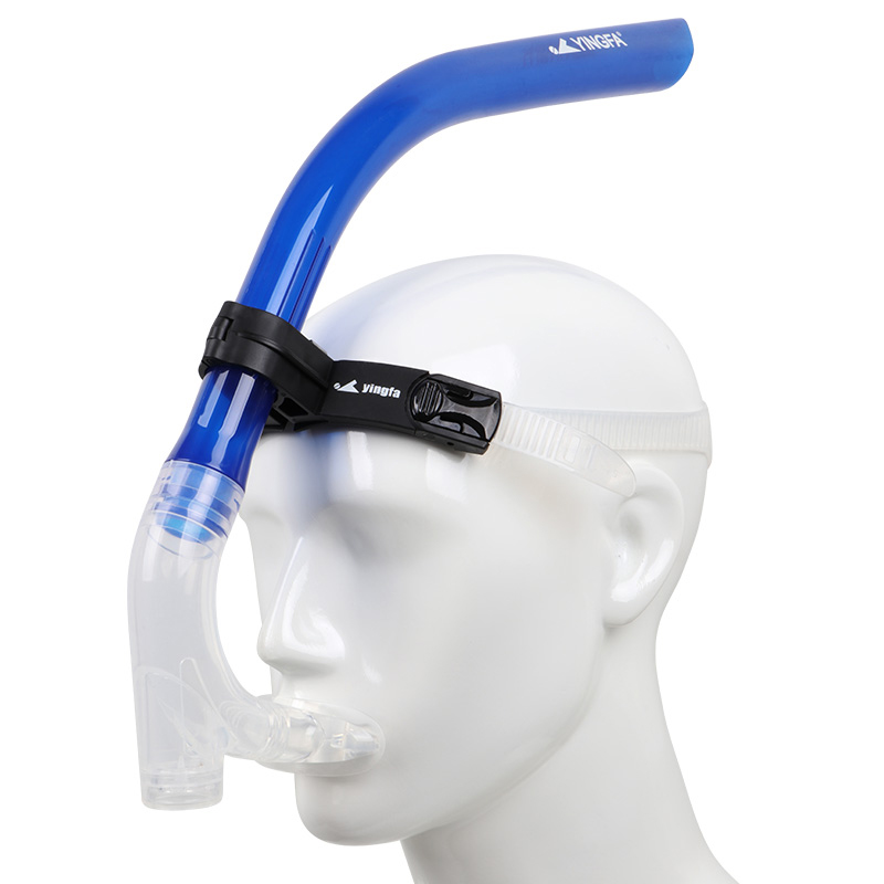 дыхательная трубка 23962. комплект для подводного плавания. трубка аквалангиста. фронтальная трубка для плавания. трубка marlin wave blue.