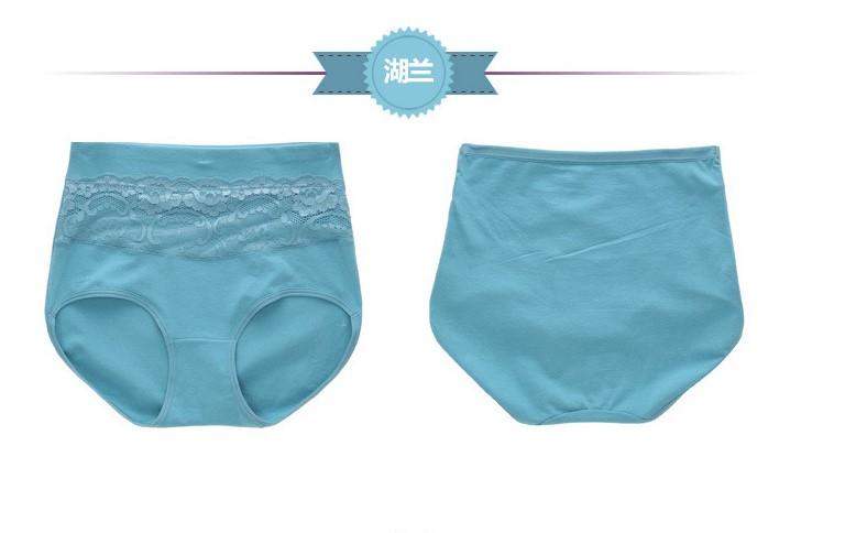 Mô hình vụ nổ kích thước lớn cotton ren bên phụ nữ đồ lót cao eo bụng thoáng khí cotton tóm tắt của phụ nữ ba đồ lót nam jockey