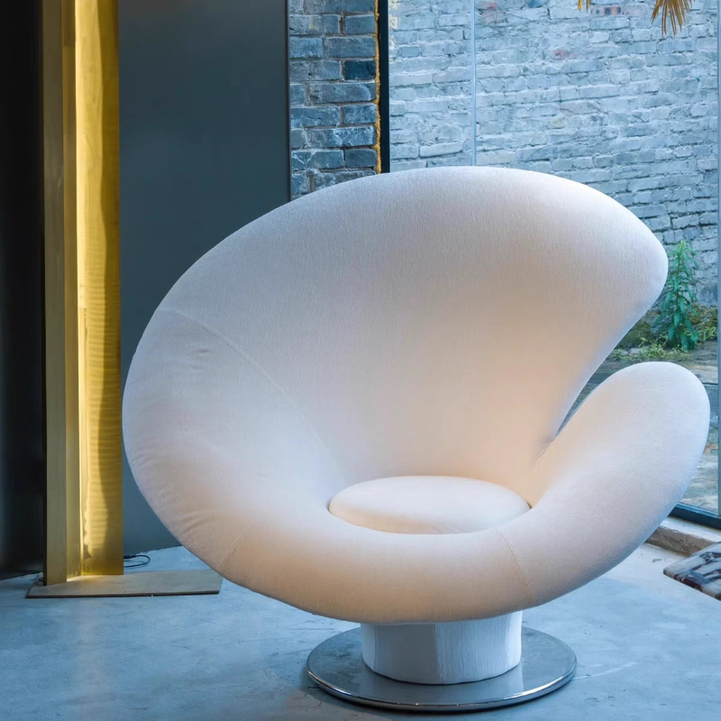Nordic Designer Fiberglass Leisure Chair, Calla Lily Seat, Internet-Famous Creative Light Luxury Petal Recliner
