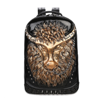 Owl King personalized men's bag hip hop street trend youth backpack men's backpack rivet bag computer bag