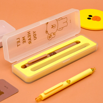 LINE FRIENDS Brown Bear Connie Rabbit limited KACO Jingtian point gel pen set creative cute super cute cartoon Net Red Girl heart water pen carbon pen ins simple stationery