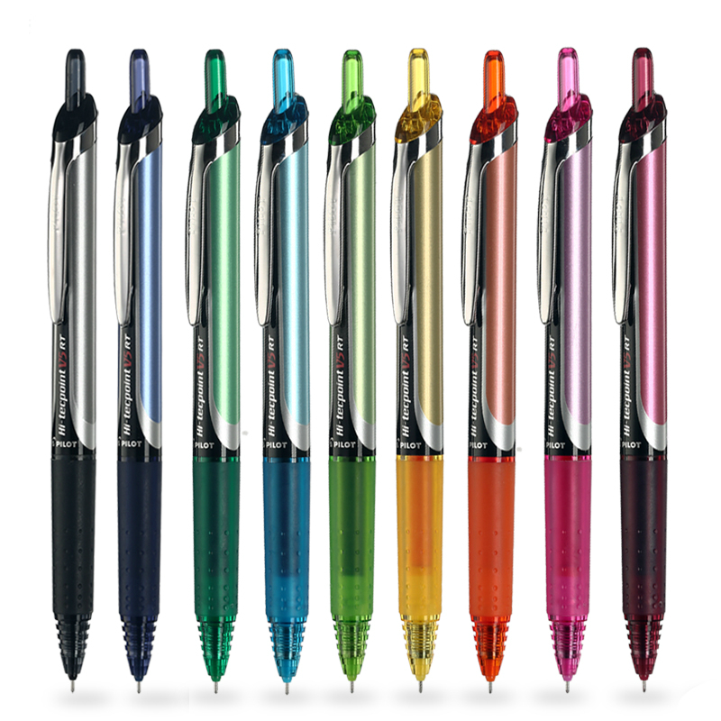 Japan PILOT Hundred Music BXRT-V5 Pioneering Kingpin Type pen 0 5MM Aqueous Pen Students Examination Special Black Speed Dry Press Signature Handbill Color Pen Official Schoolmaster Brush Inscriptions