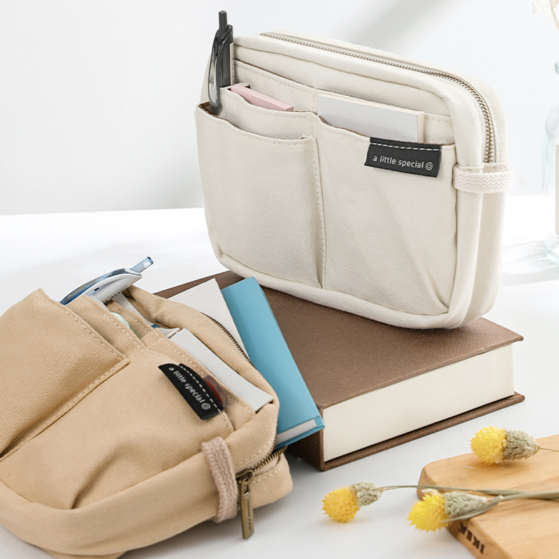 Japan kokuyo National reputation one meter new pure series package in the package with stationery convenient package for girls small makeup bag large capacity pen bag multi-function bag can be backed