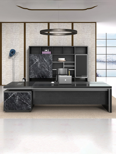 Boss Desk and Chair Combination Leadership Simple Modern General Manager Room Cutting Furniture Atmospheric Desk Chairman's Desk