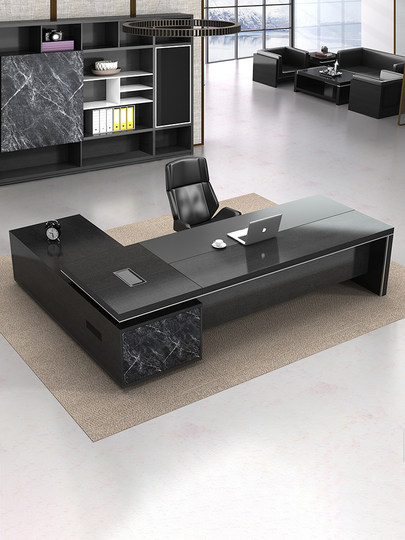 Boss Desk and Chair Combination Leadership Simple Modern General Manager Room Cutting Furniture Atmospheric Desk Chairman's Desk