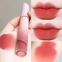 Lan cream Milk Cream Lip Glaze Persistent color matte red velvety red lip mist Lip Gloss white Female Girl Brands