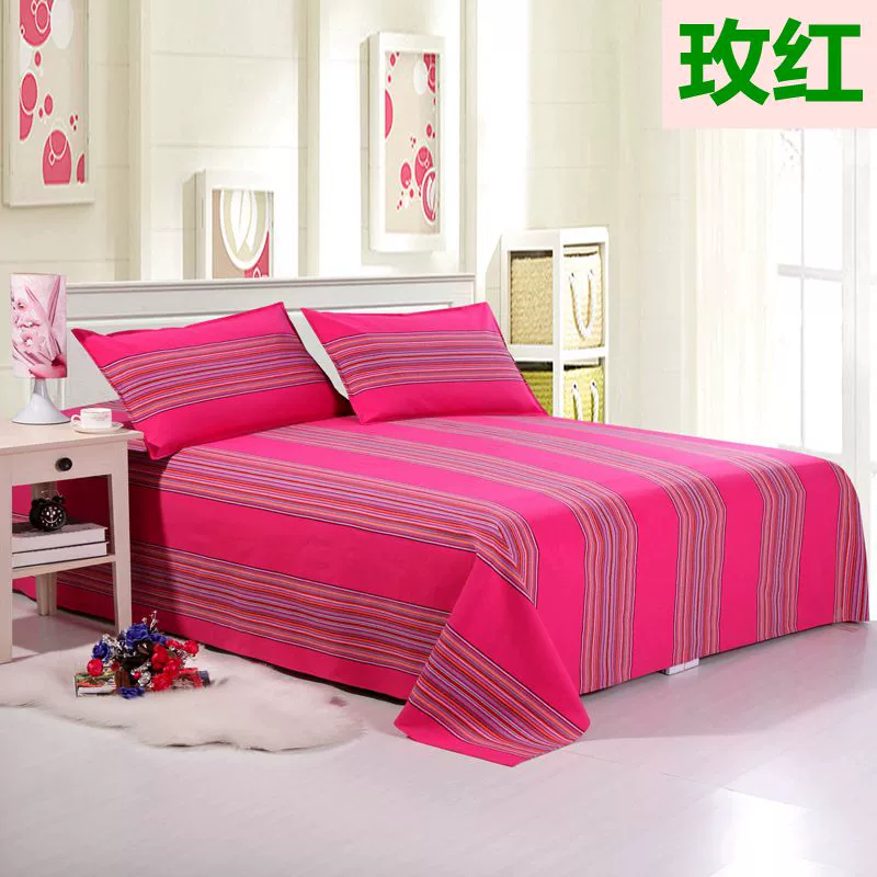 Xử lý hàng tồn kho vải thô cũ đơn mảnh vải cotton dày cho nam và nữ đôi đơn 1.5 1.8 2.0m giường drap giường cotton